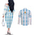 Custom Argentina Football Couples Matching Off The Shoulder Long Sleeve Dress and Long Sleeve Button Shirt Vamos La Albiceleste