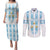 Custom Argentina Football Couples Matching Puletasi and Long Sleeve Button Shirt Vamos La Albiceleste