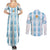 Custom Argentina Football Couples Matching Summer Maxi Dress and Long Sleeve Button Shirt Vamos La Albiceleste