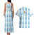 Custom Argentina Football Couples Matching Tank Maxi Dress and Hawaiian Shirt Vamos La Albiceleste