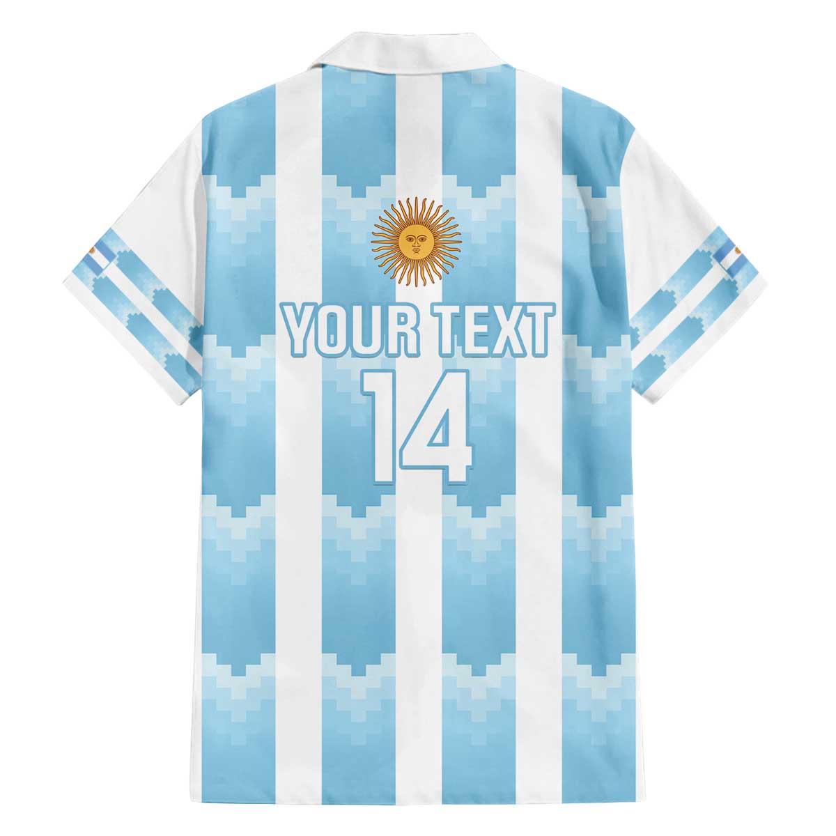 Custom Argentina Football Family Matching Off The Shoulder Long Sleeve Dress and Hawaiian Shirt Vamos La Albiceleste