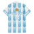 Custom Argentina Football Family Matching Off The Shoulder Long Sleeve Dress and Hawaiian Shirt Vamos La Albiceleste