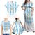Custom Argentina Football Family Matching Off Shoulder Maxi Dress and Hawaiian Shirt Vamos La Albiceleste