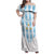 Custom Argentina Football Family Matching Off Shoulder Maxi Dress and Hawaiian Shirt Vamos La Albiceleste