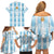 Custom Argentina Football Family Matching Off Shoulder Short Dress and Hawaiian Shirt Vamos La Albiceleste