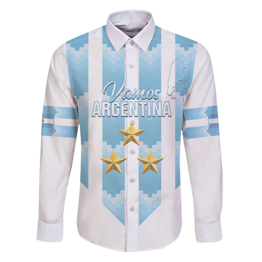 Custom Argentina Football Family Matching Puletasi and Hawaiian Shirt Vamos La Albiceleste
