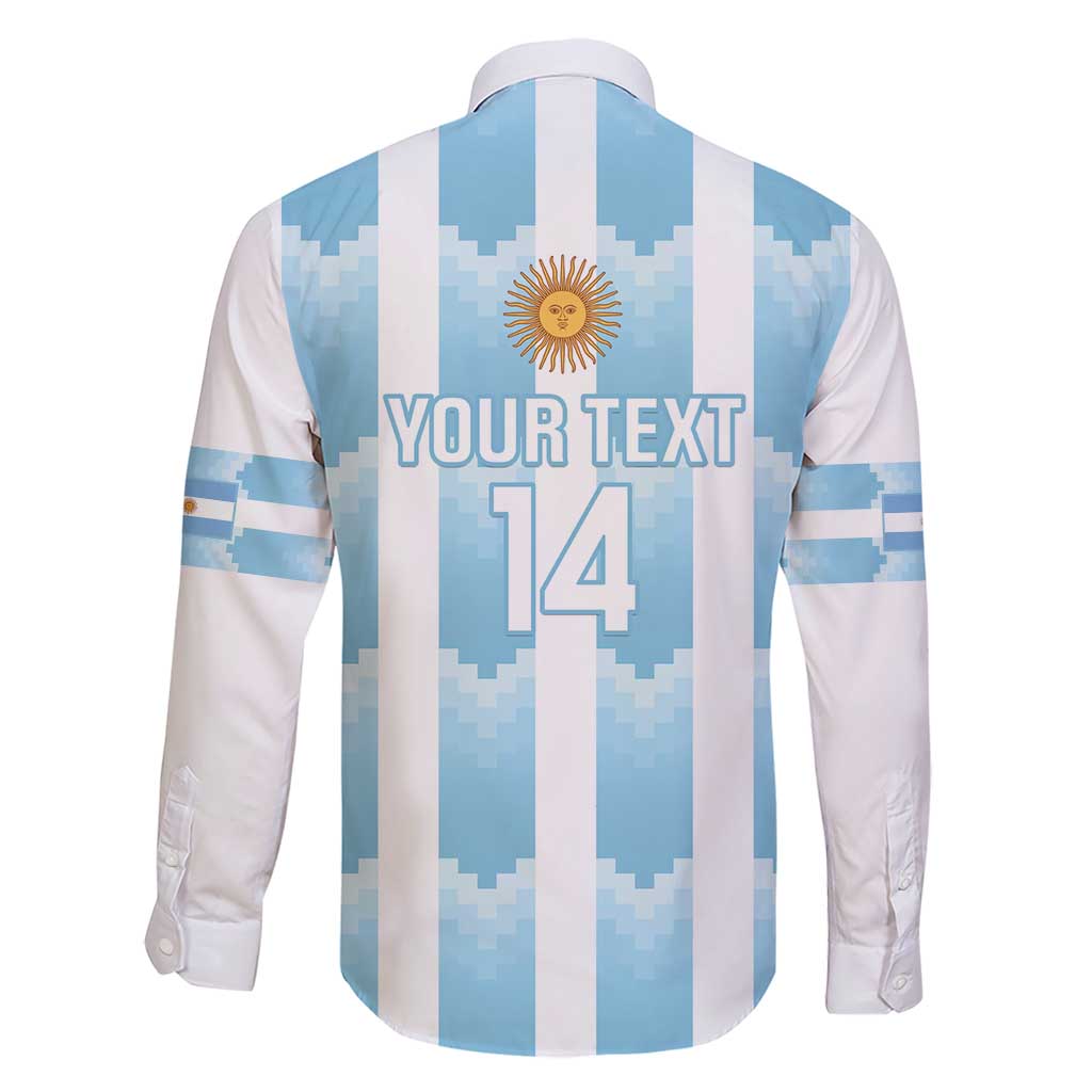 Custom Argentina Football Family Matching Short Sleeve Bodycon Dress and Hawaiian Shirt Vamos La Albiceleste