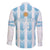 Custom Argentina Football Family Matching Short Sleeve Bodycon Dress and Hawaiian Shirt Vamos La Albiceleste