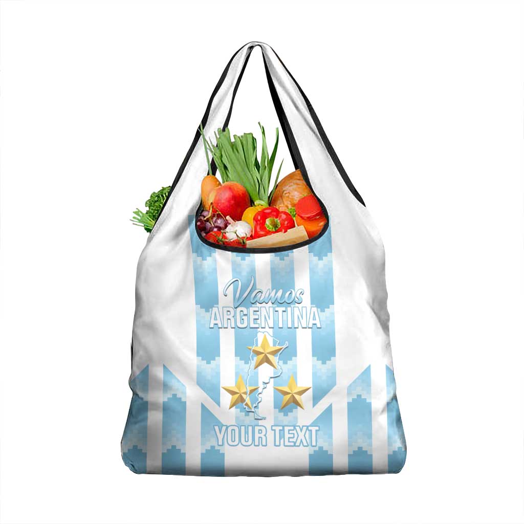 Custom Argentina Football Grocery Bag Vamos La Albiceleste