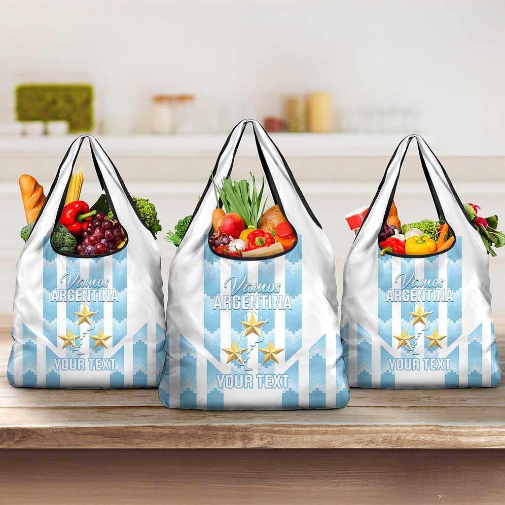 Custom Argentina Football Grocery Bag Vamos La Albiceleste