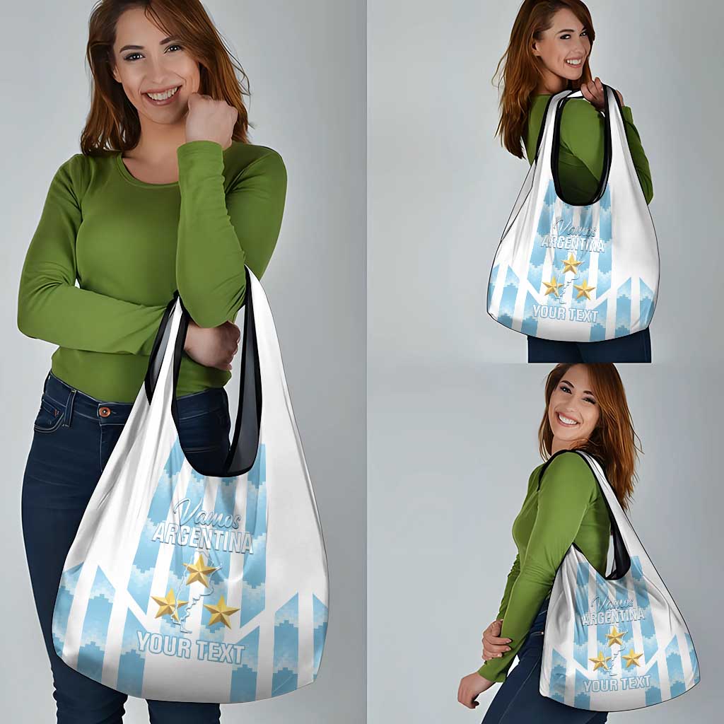 Custom Argentina Football Grocery Bag Vamos La Albiceleste
