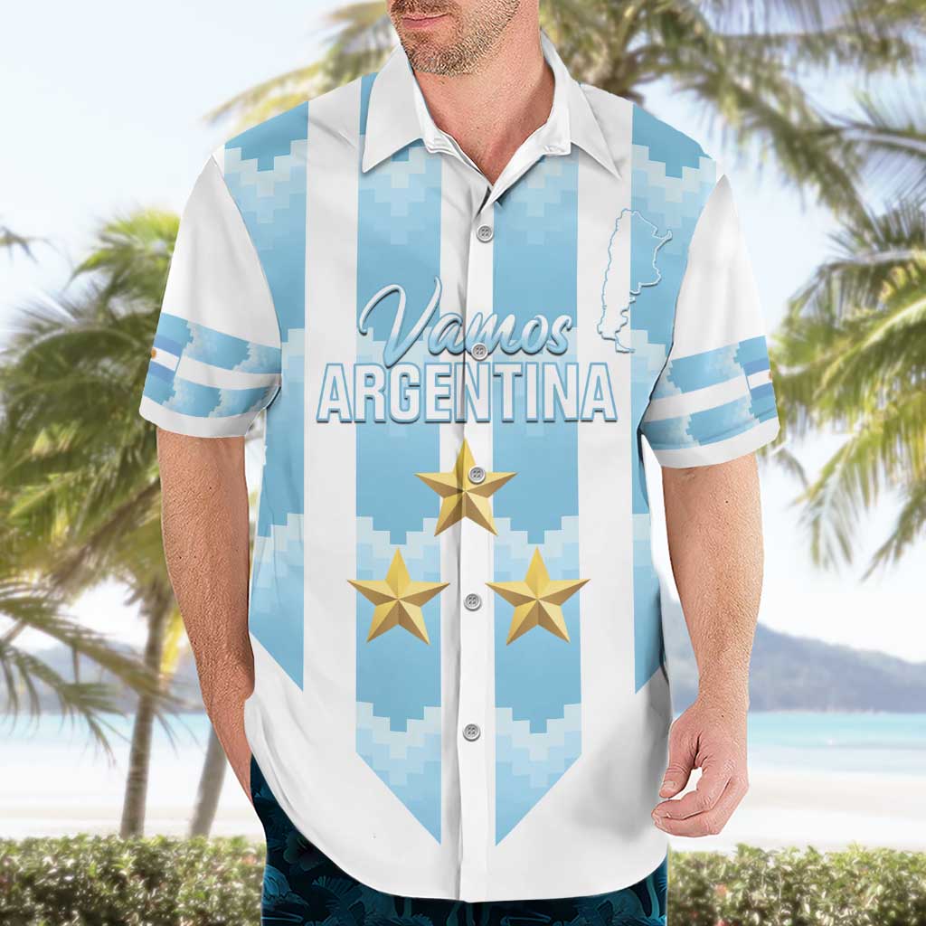 Custom Argentina Football Hawaiian Shirt Vamos La Albiceleste