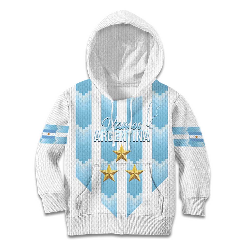 Custom Argentina Football Kid Hoodie Vamos La Albiceleste