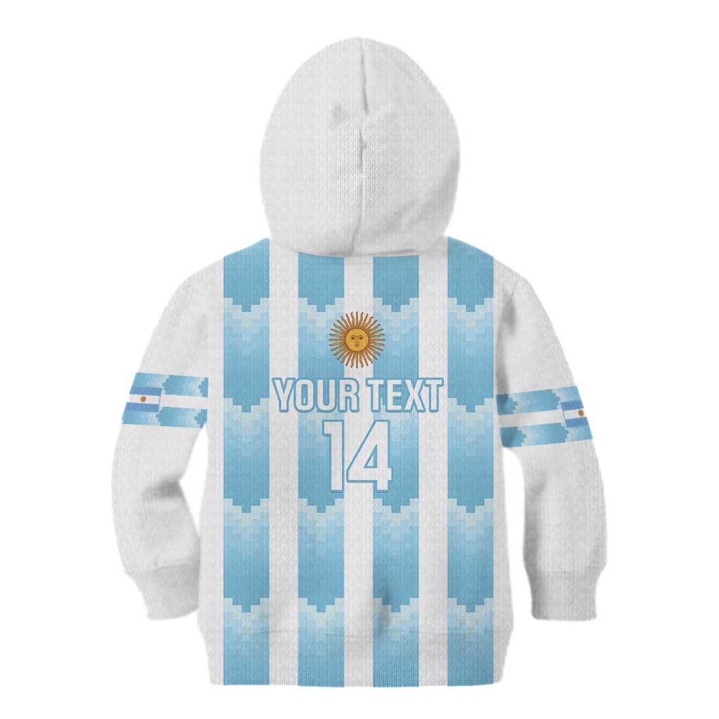 Custom Argentina Football Kid Hoodie Vamos La Albiceleste