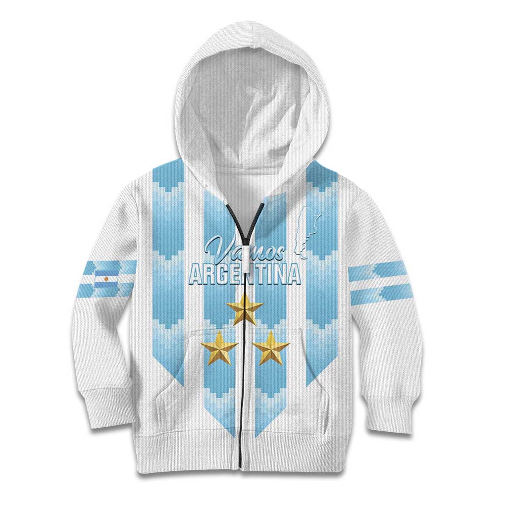 Custom Argentina Football Kid Hoodie Vamos La Albiceleste