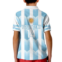 Custom Argentina Football Kid Polo Shirt Vamos La Albiceleste