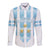 Custom Argentina Football Long Sleeve Button Shirt Vamos La Albiceleste