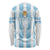 Custom Argentina Football Long Sleeve Shirt Vamos La Albiceleste