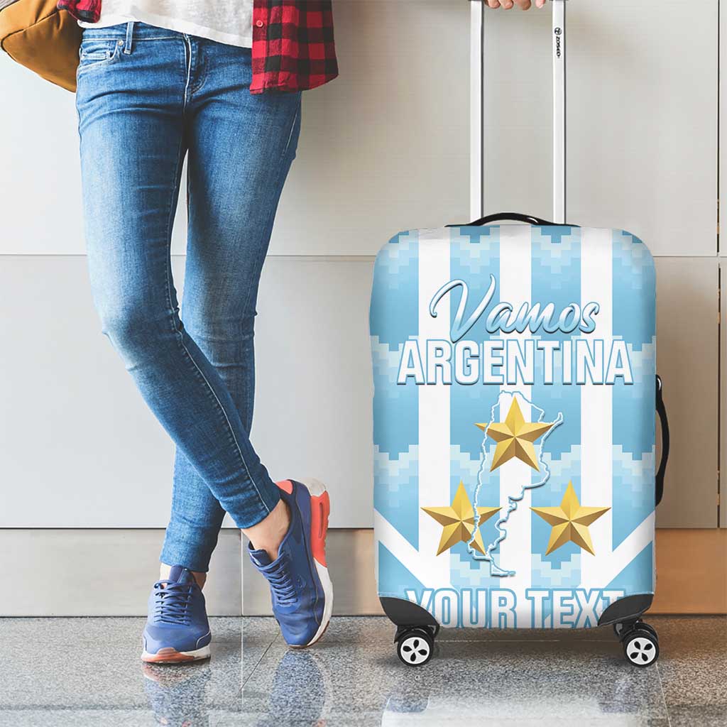 Custom Argentina Football Luggage Cover Vamos La Albiceleste