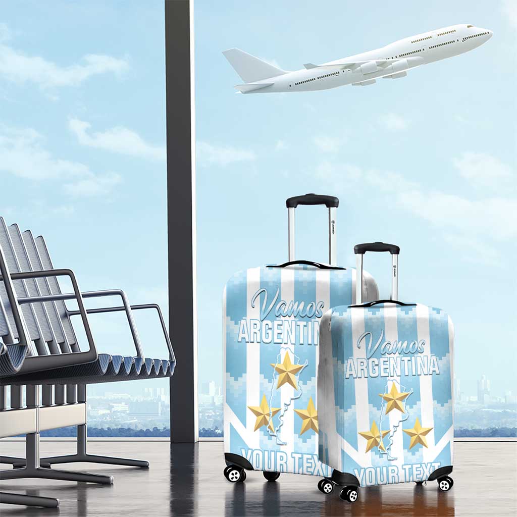 Custom Argentina Football Luggage Cover Vamos La Albiceleste