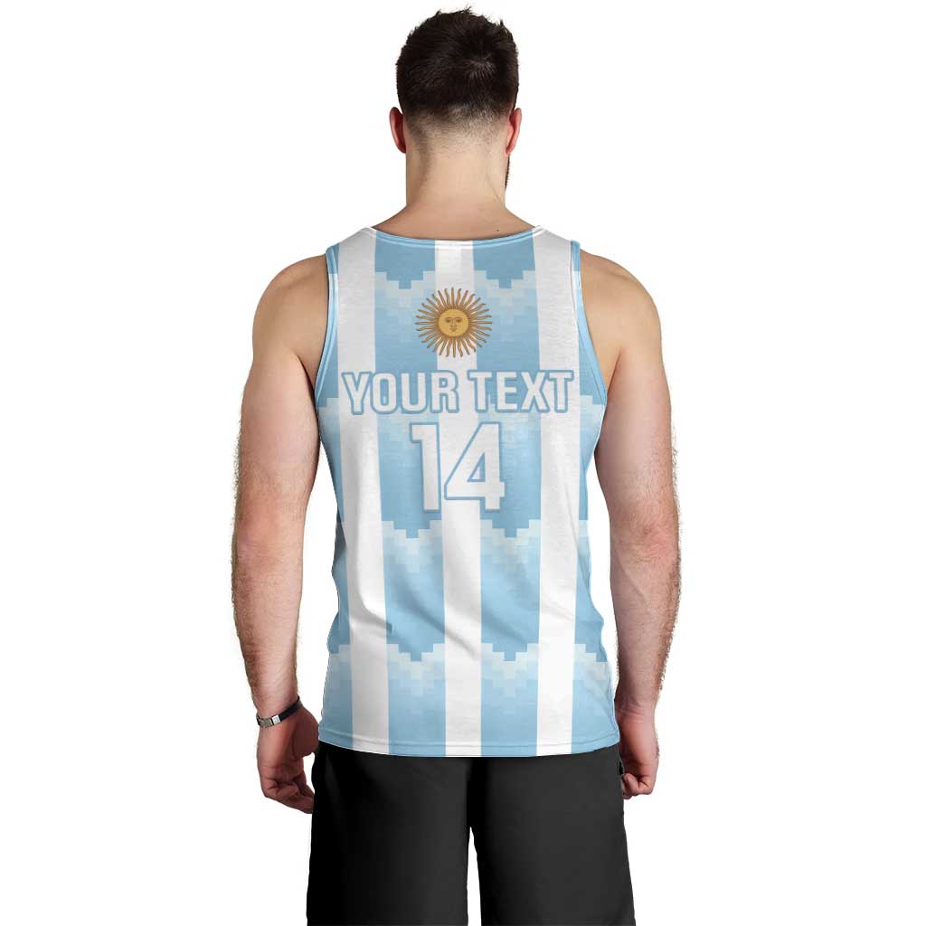 Custom Argentina Football Men Tank Top Vamos La Albiceleste