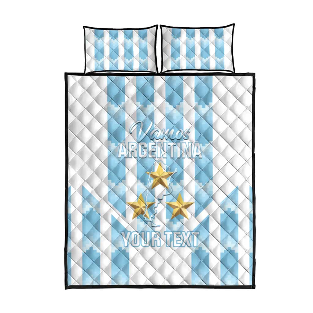 Custom Argentina Football Quilt Bed Set Vamos La Albiceleste