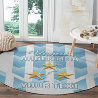 Custom Argentina Football Round Carpet Vamos La Albiceleste