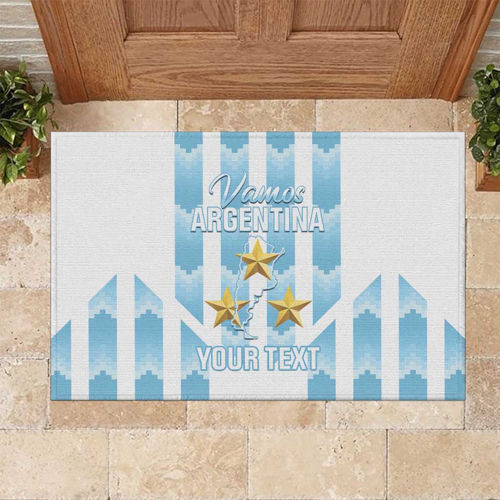 Custom Argentina Football Rubber Doormat Vamos La Albiceleste