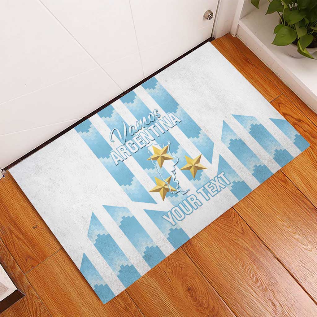 Custom Argentina Football Rubber Doormat Vamos La Albiceleste