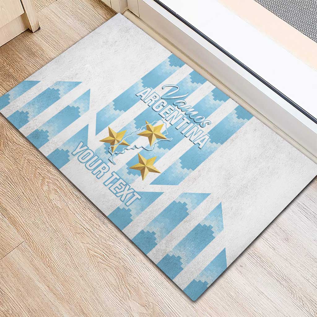Custom Argentina Football Rubber Doormat Vamos La Albiceleste