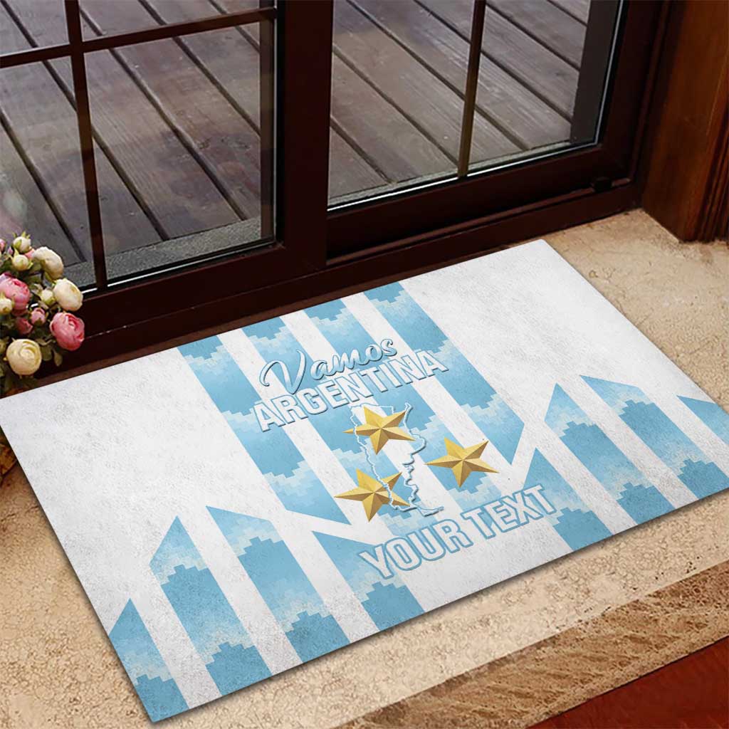 Custom Argentina Football Rubber Doormat Vamos La Albiceleste