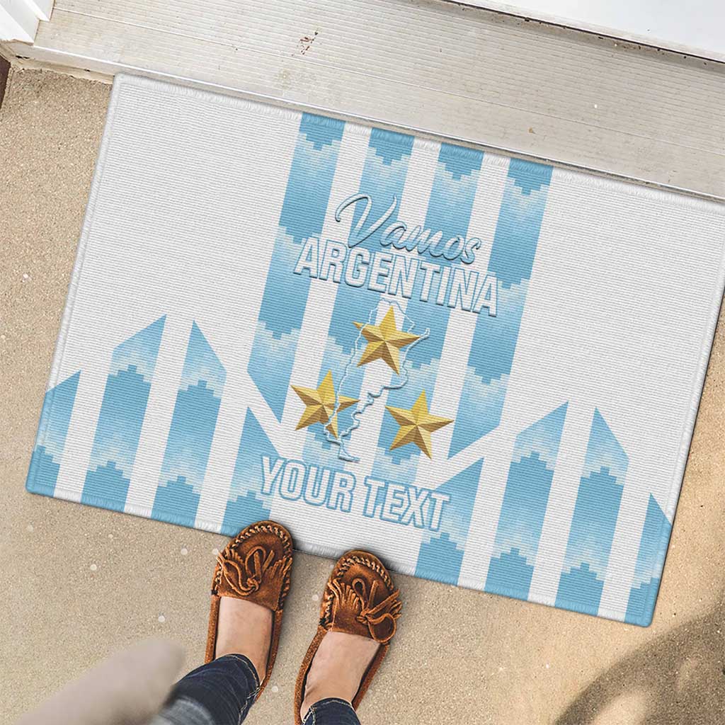 Custom Argentina Football Rubber Doormat Vamos La Albiceleste