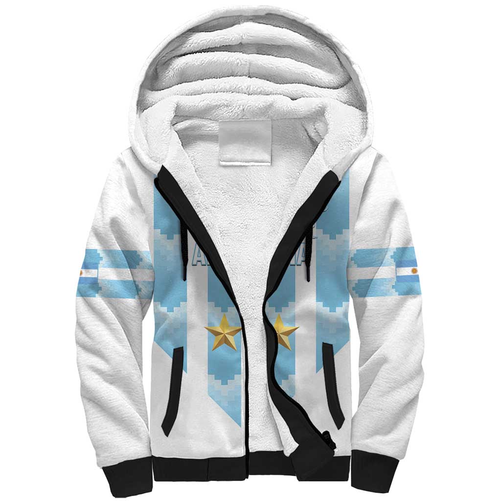 Custom Argentina Football Sherpa Hoodie Vamos La Albiceleste