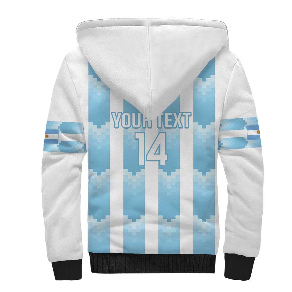 Custom Argentina Football Sherpa Hoodie Vamos La Albiceleste