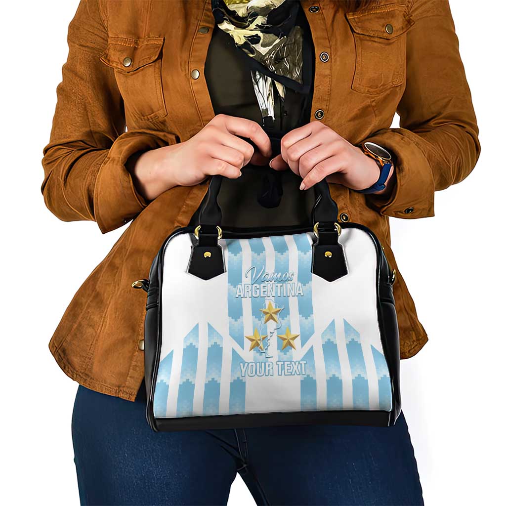 Custom Argentina Football Shoulder Handbag Vamos La Albiceleste