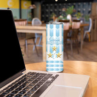 Custom Argentina Football Skinny Tumbler Vamos La Albiceleste