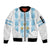 Custom Argentina Football Sleeve Zip Bomber Jacket Vamos La Albiceleste