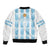 Custom Argentina Football Sleeve Zip Bomber Jacket Vamos La Albiceleste