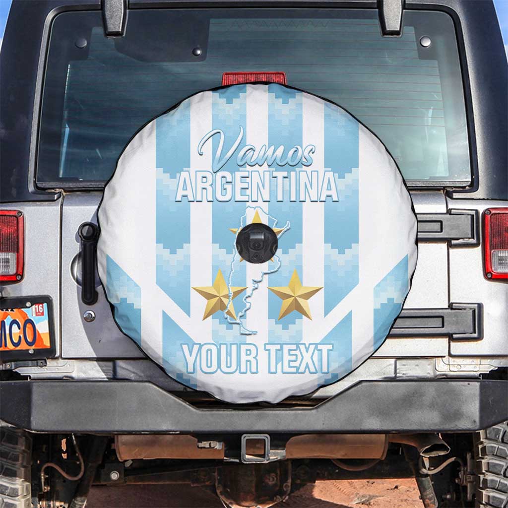 Custom Argentina Football Spare Tire Cover Vamos La Albiceleste