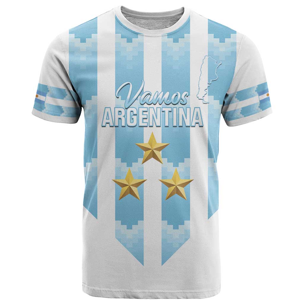 Custom Argentina Football T Shirt Vamos La Albiceleste