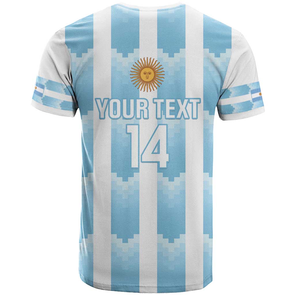 Custom Argentina Football T Shirt Vamos La Albiceleste