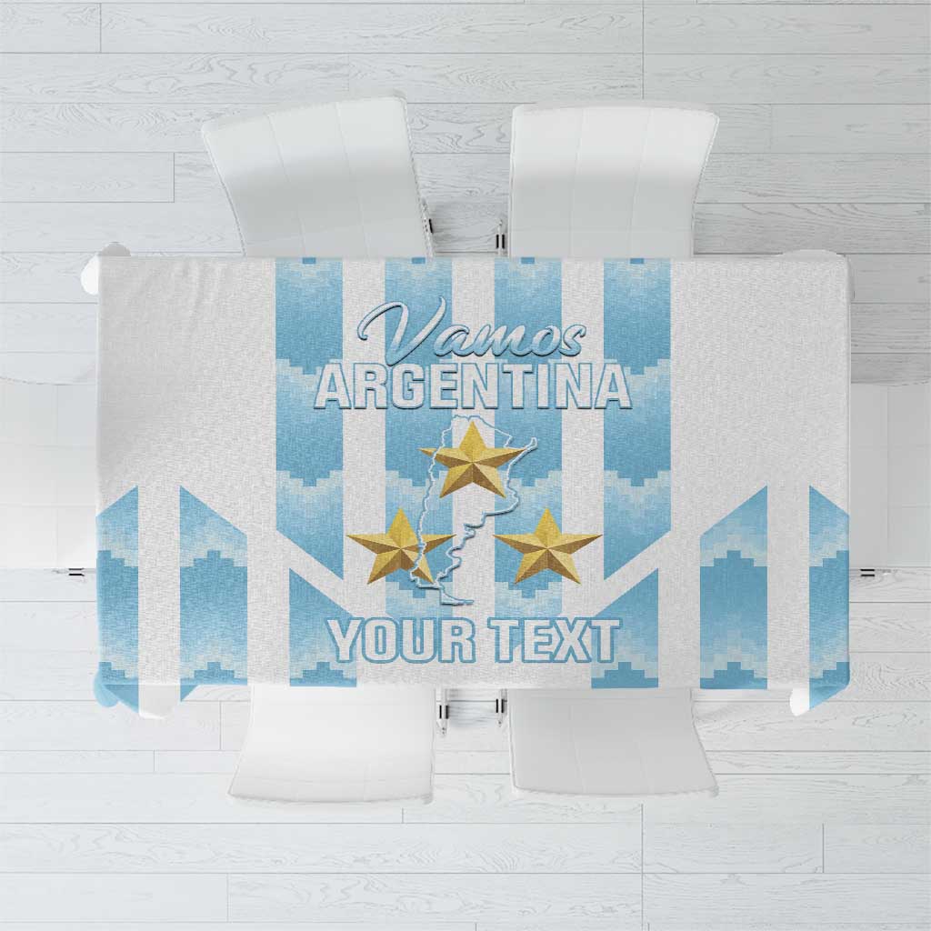 Custom Argentina Football Tablecloth Vamos La Albiceleste