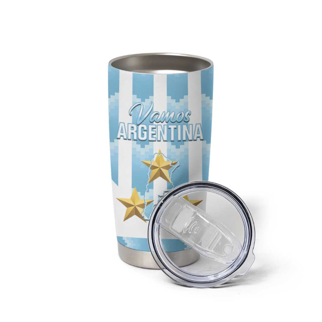 Custom Argentina Football Tumbler Cup Vamos La Albiceleste