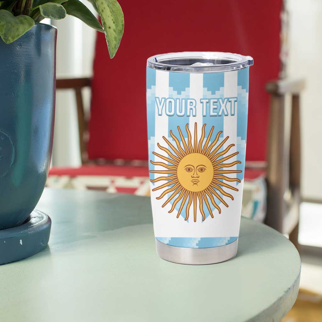 Custom Argentina Football Tumbler Cup Vamos La Albiceleste