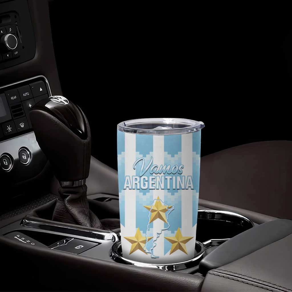 Custom Argentina Football Tumbler Cup Vamos La Albiceleste