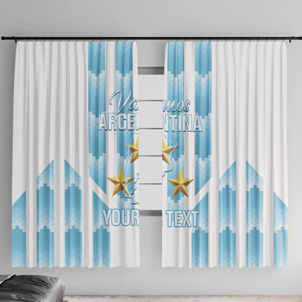Custom Argentina Football Window Curtain Vamos La Albiceleste