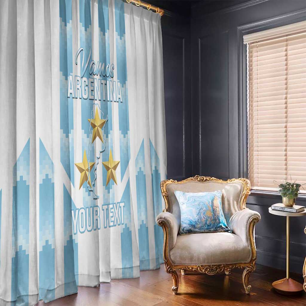Custom Argentina Football Window Curtain Vamos La Albiceleste