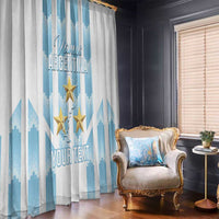 Custom Argentina Football Window Curtain Vamos La Albiceleste