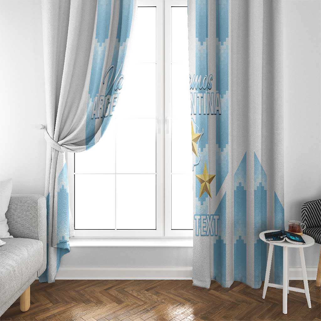 Custom Argentina Football Window Curtain Vamos La Albiceleste