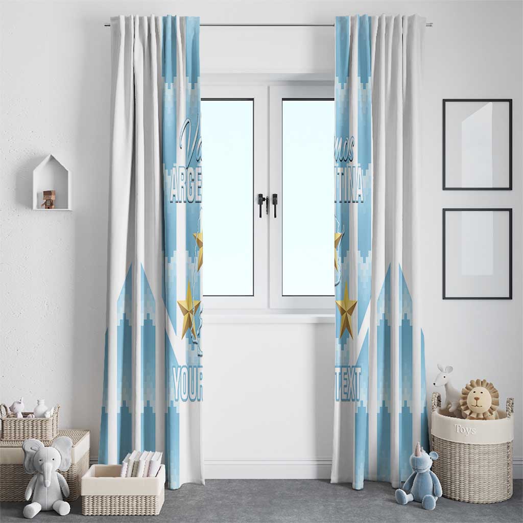 Custom Argentina Football Window Curtain Vamos La Albiceleste